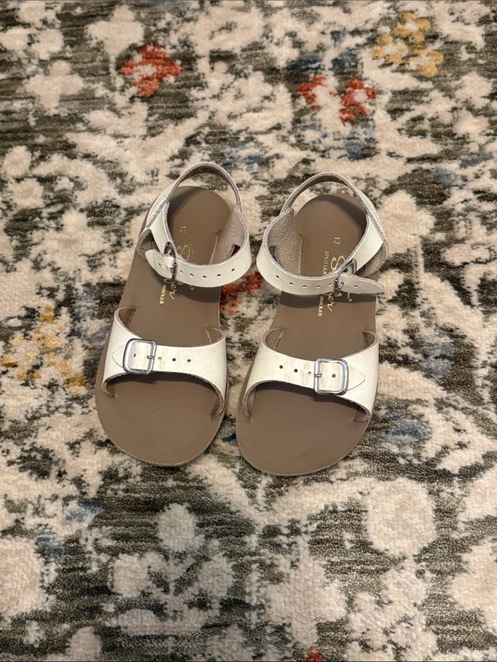 Sun-San White leather sandals
